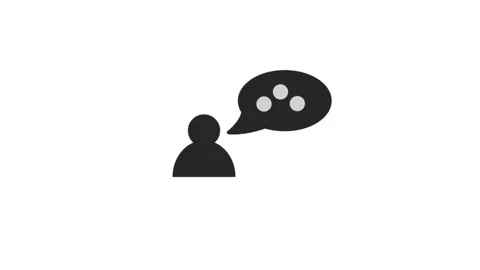 Online communication with chat bot concept.massage icon animation. Stock Footage 306037261