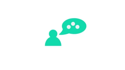 Online communication with chat bot concept.massage icon animation. Stock Footage 306037270