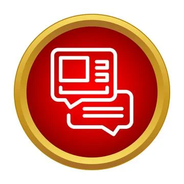 Online communication chat messaging speech bubble icon Ilustração Stock
