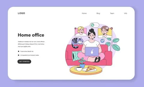 Online communication concept. Flat vector illustration. Stock Illustration