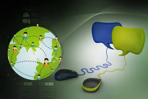 Online communication concept Illustrazione stock