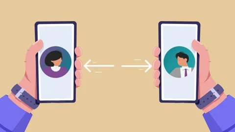 Online Communication Concept With Smartphone Avatars Stock Footage 279871072