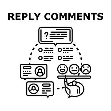 Online communication customer feedback analysis vector illustration Illustrazione stock