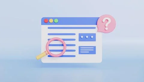 Online communication, Getting help information, Asking and answering question Stock Illustration