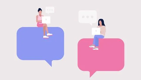 Online communication Stock-Illustration