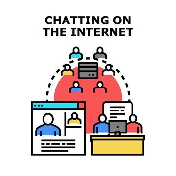 Online communication internet interaction global social network concept Stock Illustration