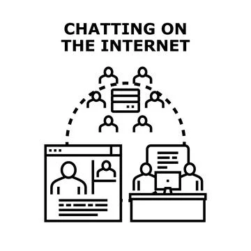 Online communication internet interaction global social network concept Stock Illustration