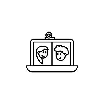 Online communication of lovers icon. Element of friendship icon for mobile Stock-Illustration