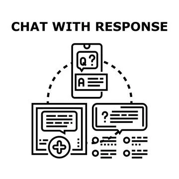 Online communication receiving new message and answering questions Stock Illustration