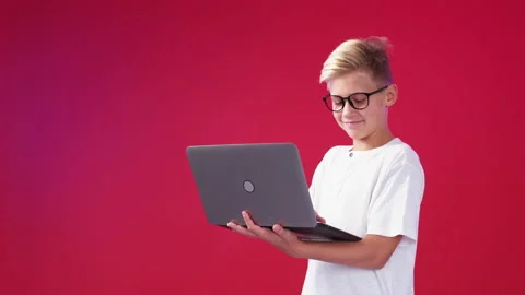 Online communication smart boy digital technology Stock Footage 232719975