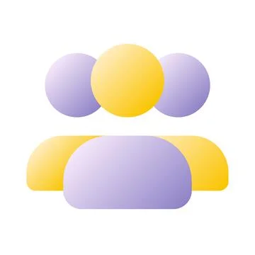 Online community flat gradient two-color ui icon Illustrazione stock