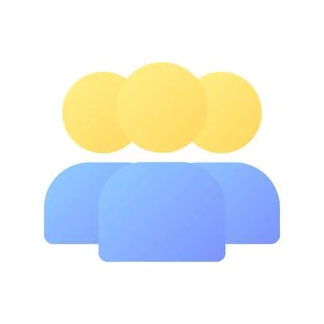 Online community pixel perfect flat gradient color ui icon 스톡 일러스트