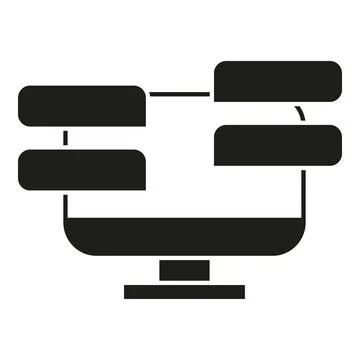 Online computer chat icon simple vector. Online gadget Illustrazione stock