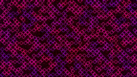 Online computer game with the moving colorful square shaped silhouettes on a Video stock 158239510