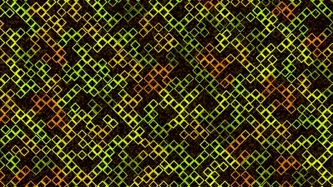 Online computer game with the moving colorful square shaped silhouettes on a Video stock 158320450