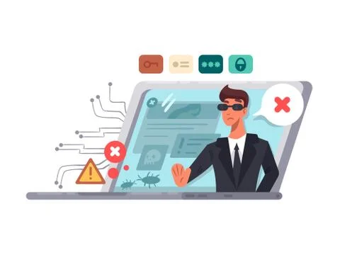 Online computer security Stock Illustration