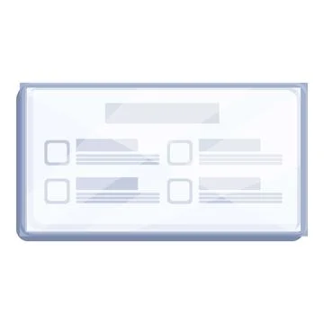 Online computer test icon cartoon vector. Exam digital form Illustrazione stock