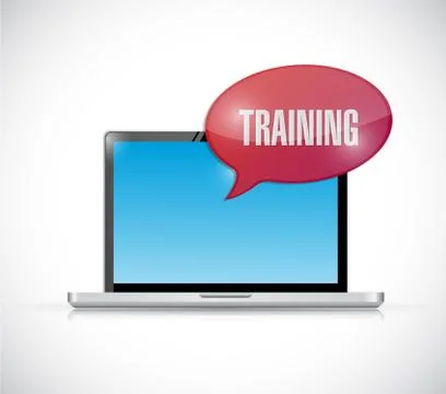 Online computer training illustration design 스톡 일러스트
