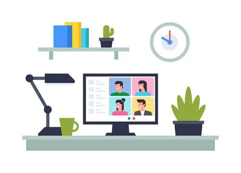 Online Conference Illustrazione stock