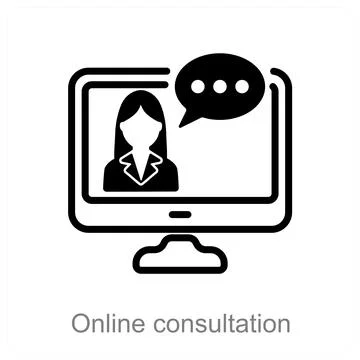 Online consultation Stock Illustration