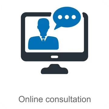 Online Consultation Stock Illustration