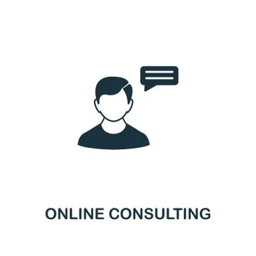 Online Consulting creative icon. Simple element illustration. Online Consulting Stock Illustration