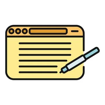 Online content creation and digital writing concept Stock Illustration