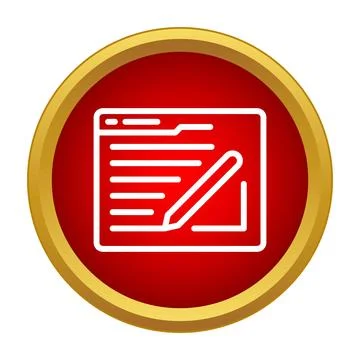 Online content editing icon representing blog writing イラスト素材