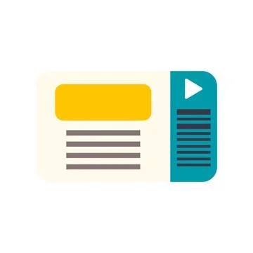 Online content with video player web interface Illustrazione stock