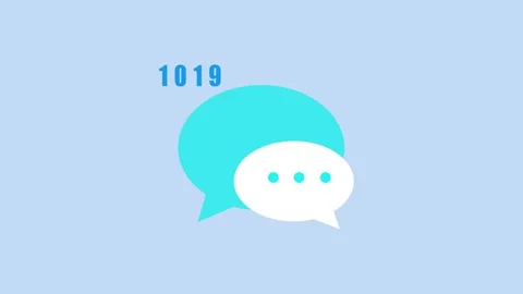Online conversation animated chat bubbles communication social media messag.. Stock Footage 321442937