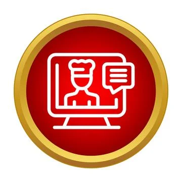 Online cooking class stream with chef instructor and chat Stock Illustration