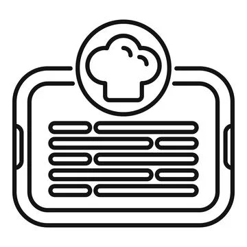 Online cooking course app icon showing culinary education Illustrazione stock