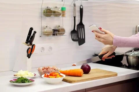 Online cooking courses Stock Photos