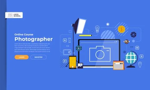 Online course education Stock Illustration