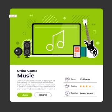 Online course education Stock Illustration