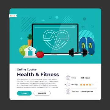 Online course education Stock Illustration