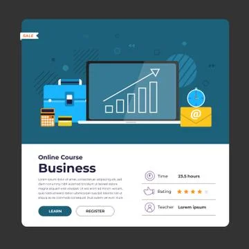 Online course education Stock Illustration