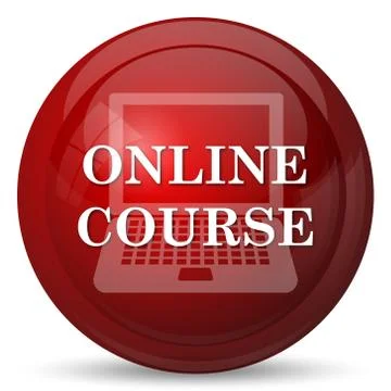 Online course icon. Internet button on white background.. イラスト素材