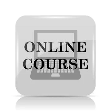 Online course icon. Internet button on white background.. Stock Illustration