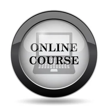 Online course icon. Internet button on white background.. Stock Illustration