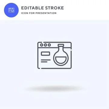 Online Course icon vector, filled flat sign, solid pictogram isolated on white Stockillustratie