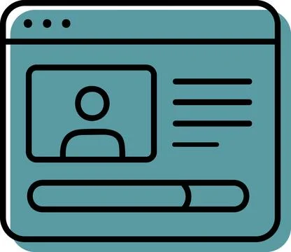 Online Course Profile Interface Window Education Illustration Stock Illustration