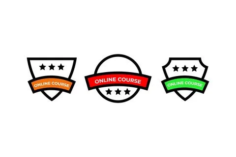 Online course stamp Stock Illustration