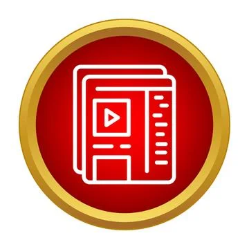 Online course training video content education icon Stockillustratie