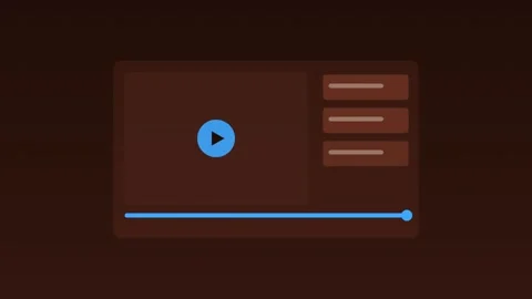 Online course video player elearning coral education loop 스톡 동영상 342613825