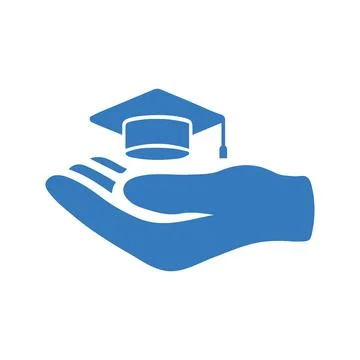 Online courses, elearning, education icon. Blue color design. Stock Illustration