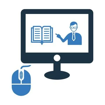 Online, courses icon. Simple editable vector illustration. Stock Illustration