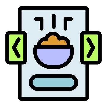 Online culinary tips, exploring food recipes with interactive navigation Stockillustratie