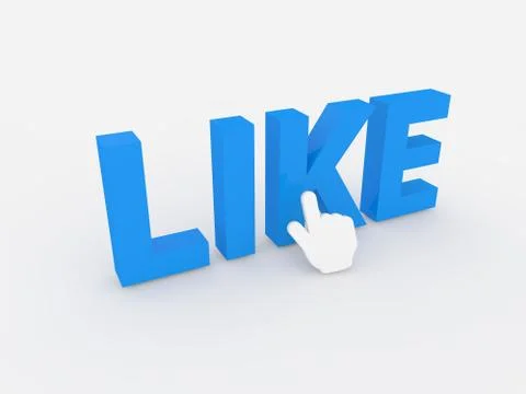 Online cursor clicks like. Stock Illustration