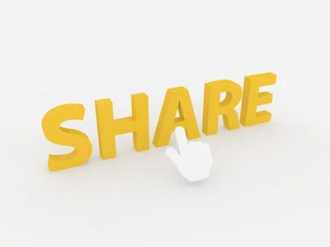 Online cursor clicks share. Stock Illustration